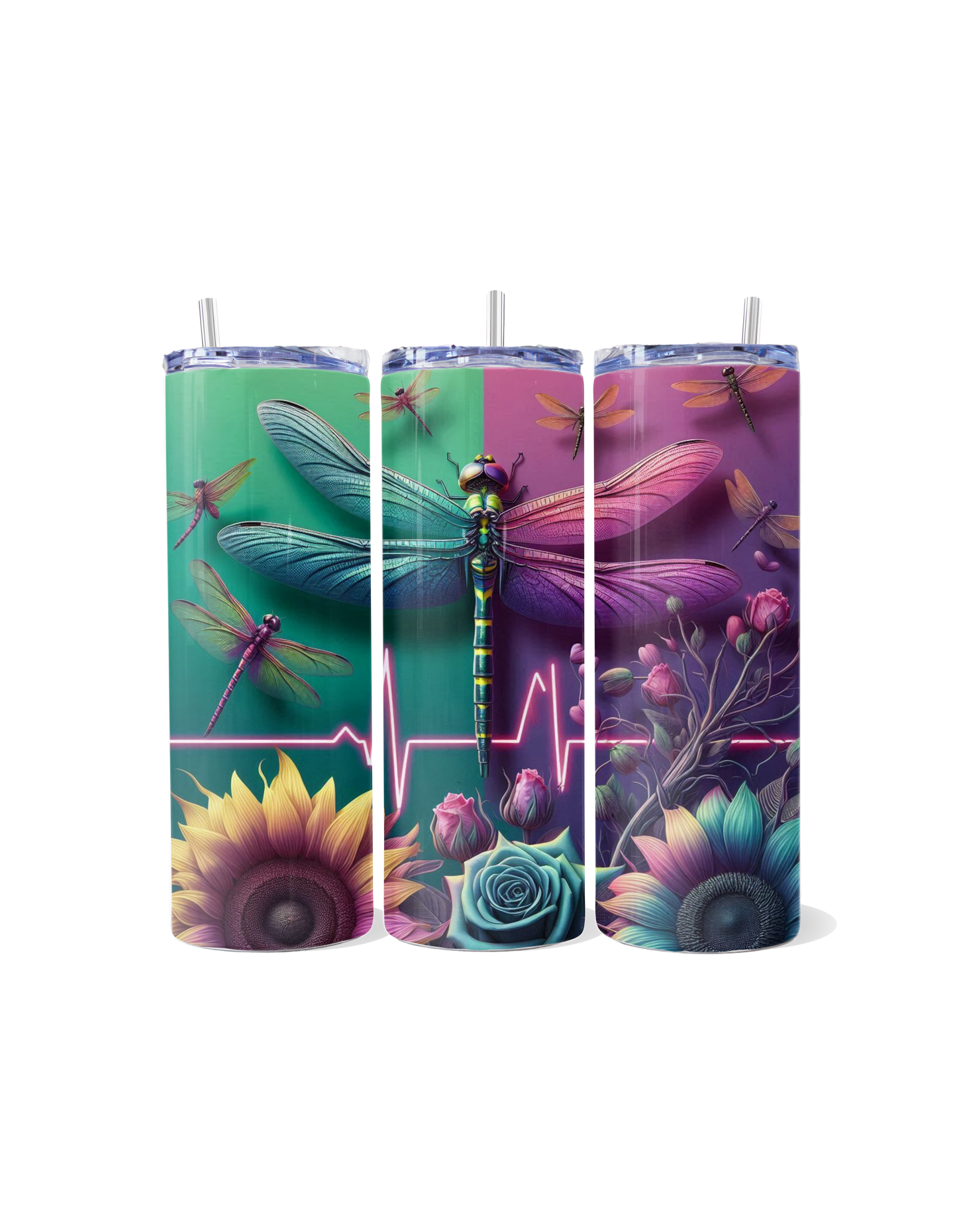 **"Wings of Life & Sunflower Vibes"** Tumbler
