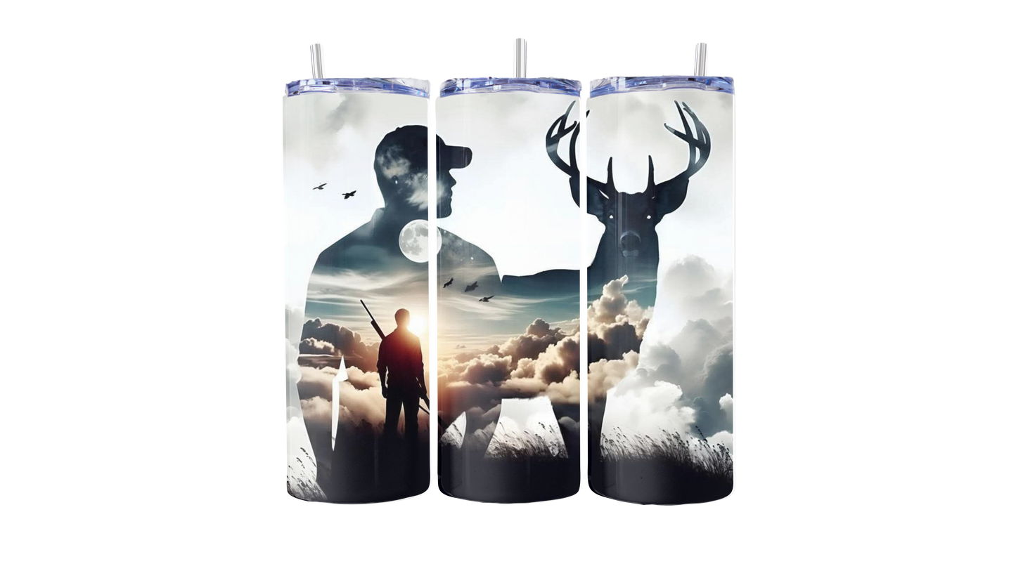 Hunter & Deer Silhouette 20oz Stainless Steel Tumbler