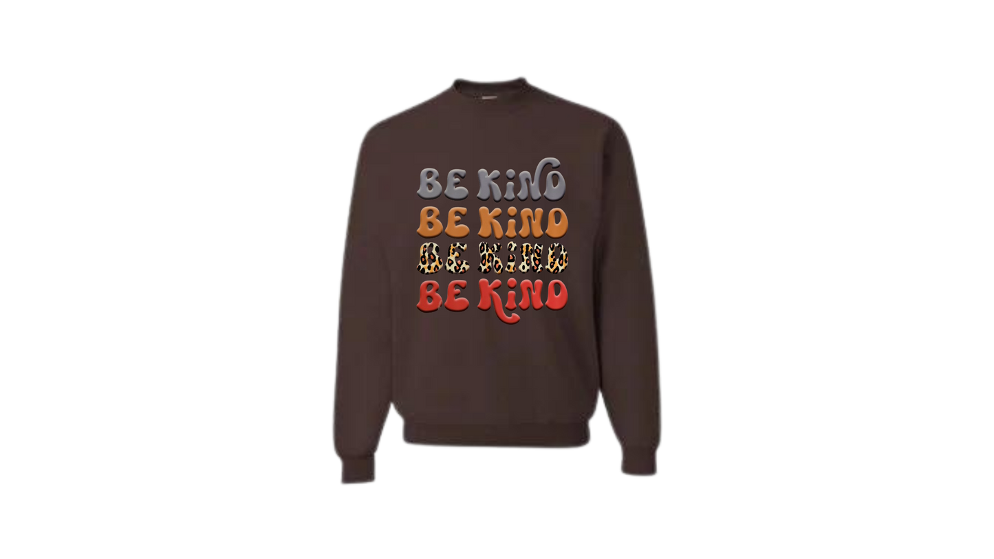 Be Kind Stacked Graphic Crewneck Sweatshirt