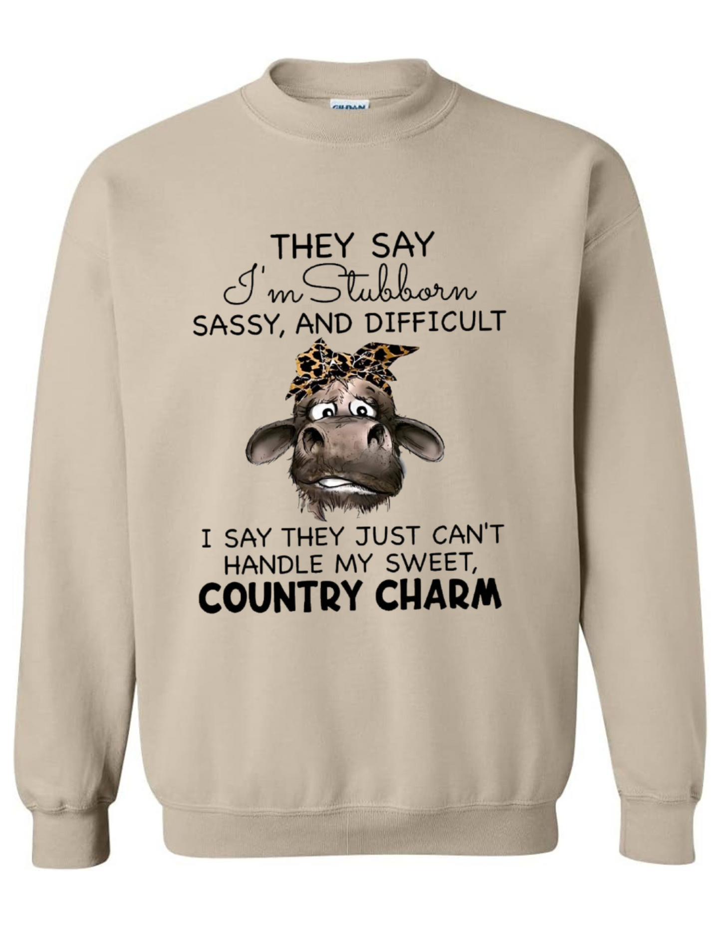 "Country Charm with a Side of Sass: The Attitude Sweatshirt"