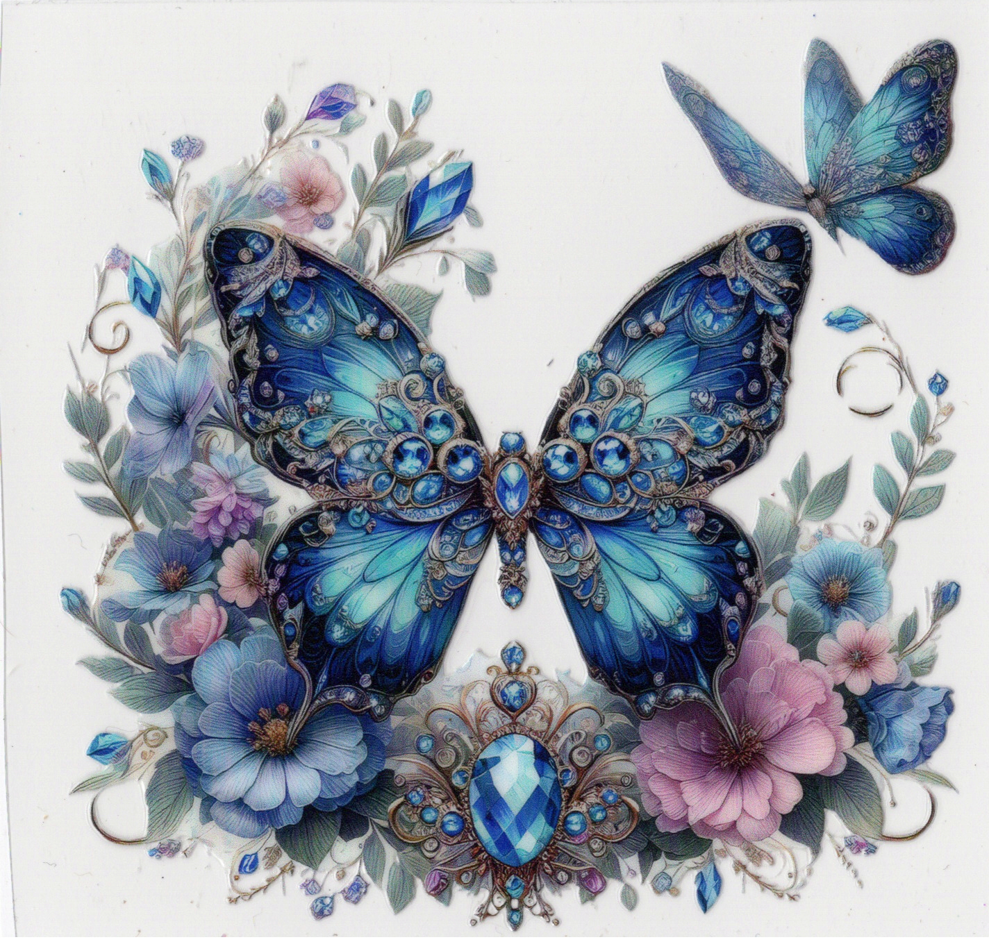 Butterflies & Flowers Decals
