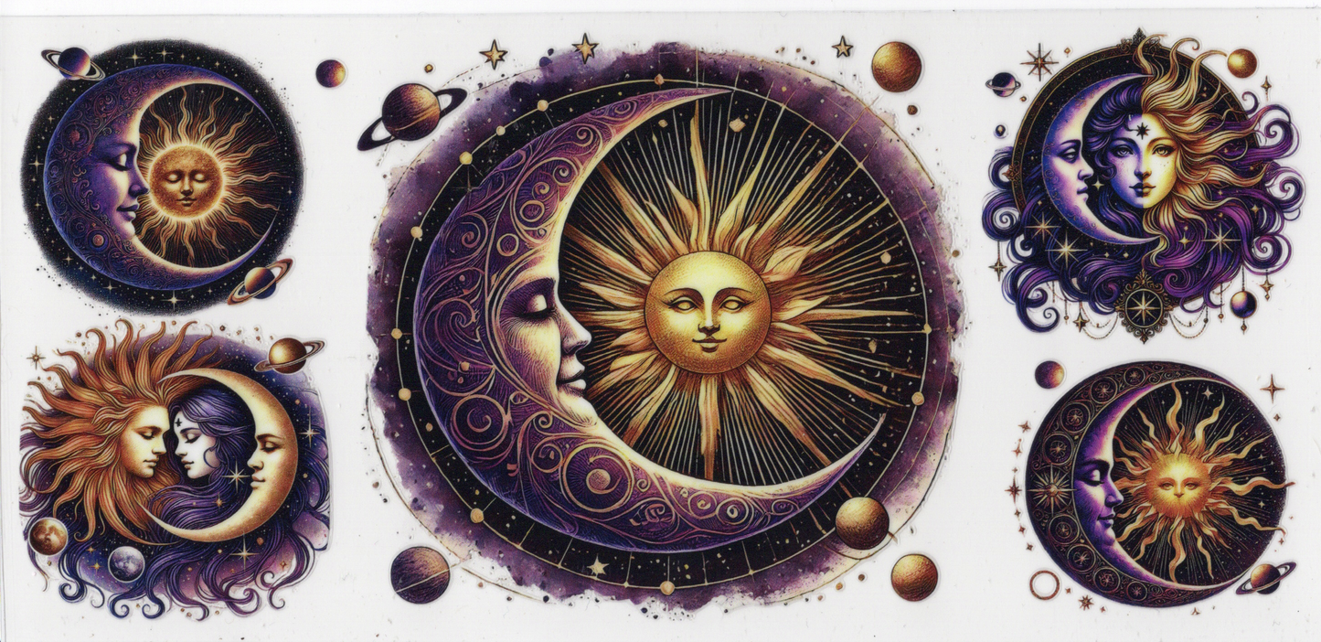 16oz Stars moon & crystal wraps & 420