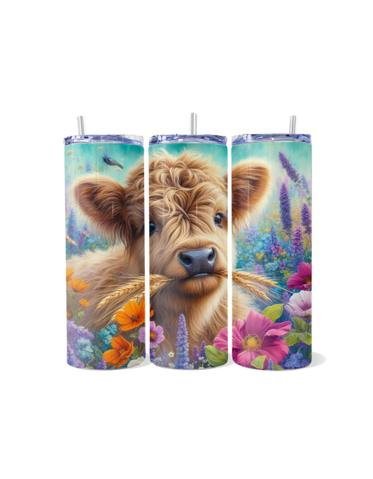 **"Spring Grazing & Highland Bliss"** Tumbler