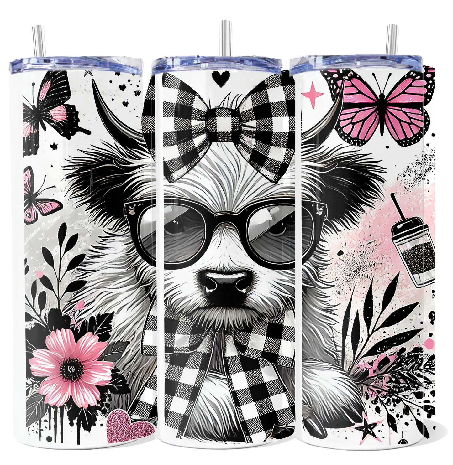 “Sassy Highland Cow Vibes” Tumbler