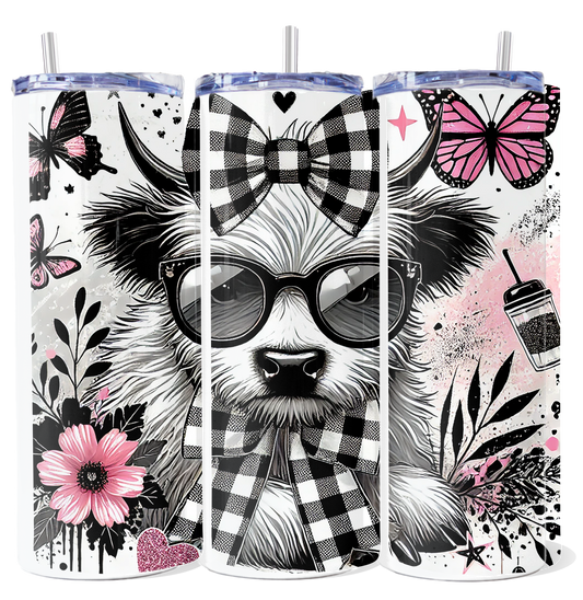 “Sassy Highland Cow Vibes” Tumbler