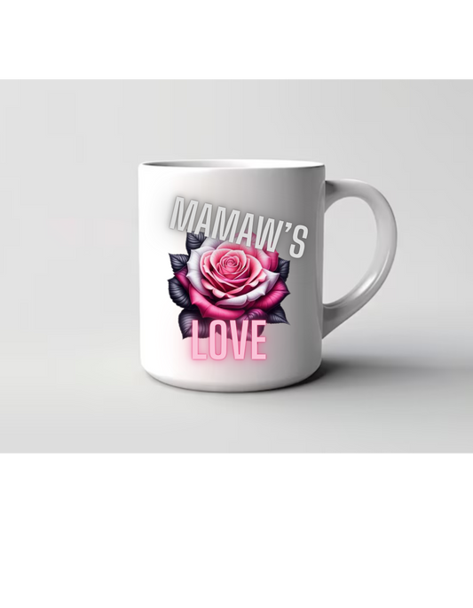 "Mamaw's Heart & Rose 15oz Mug"