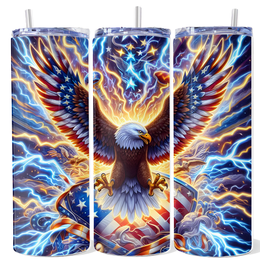 Patriotic Eagle Lightning Tumbler
