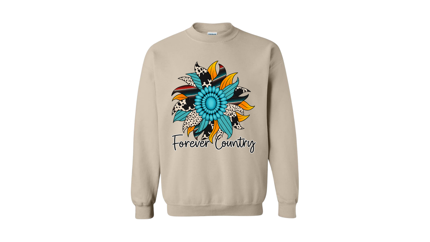 Western Sunflower Forever Country Sweatshirt