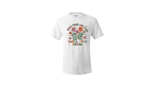 Teach Them, Love Them, Watch Them Grow Teacher Graphic T-Shirt