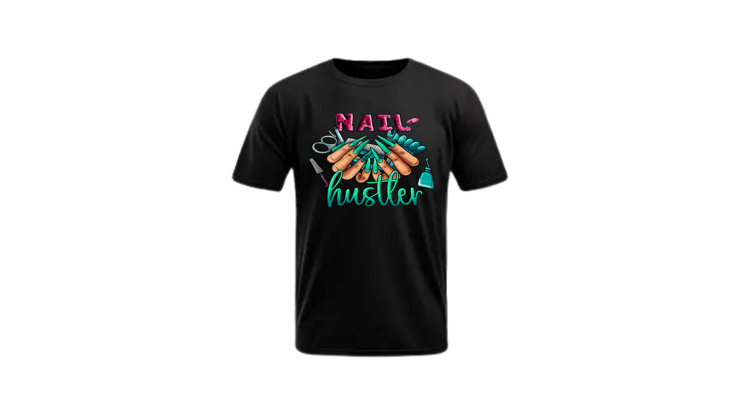 Nail Hustler Nail Tech Graphic T-Shirt