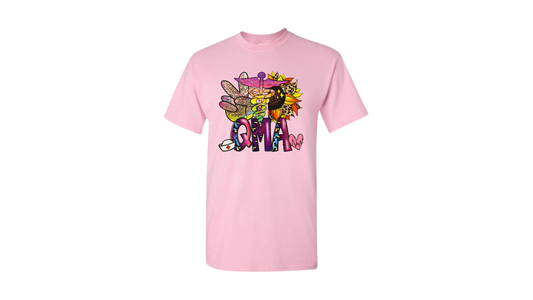 QMA Sunflower & Dragonfly Graphic T-Shirt