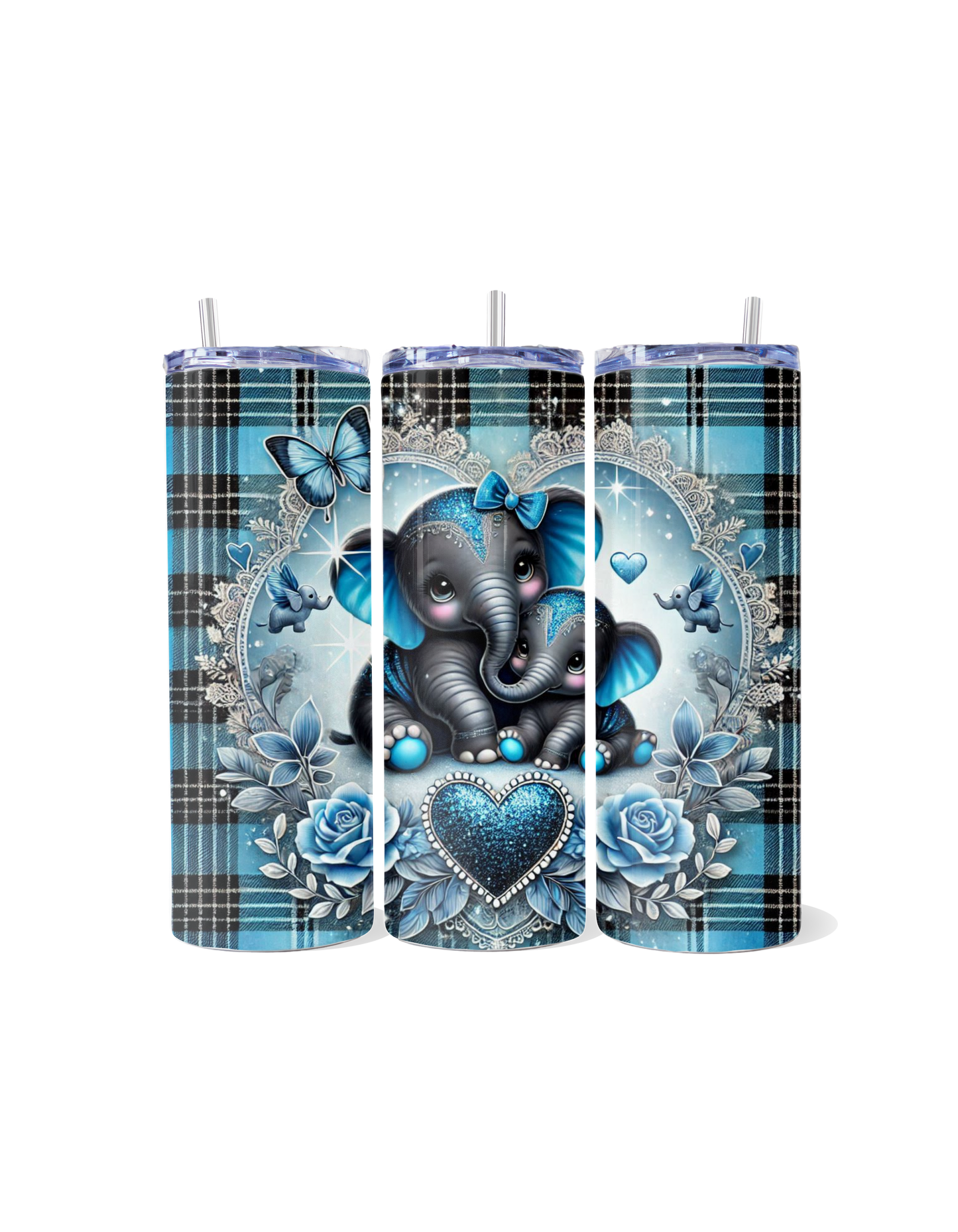 "Mama and Baby Elephant Tumbler: A Heartwarming Bond in Every Sip"