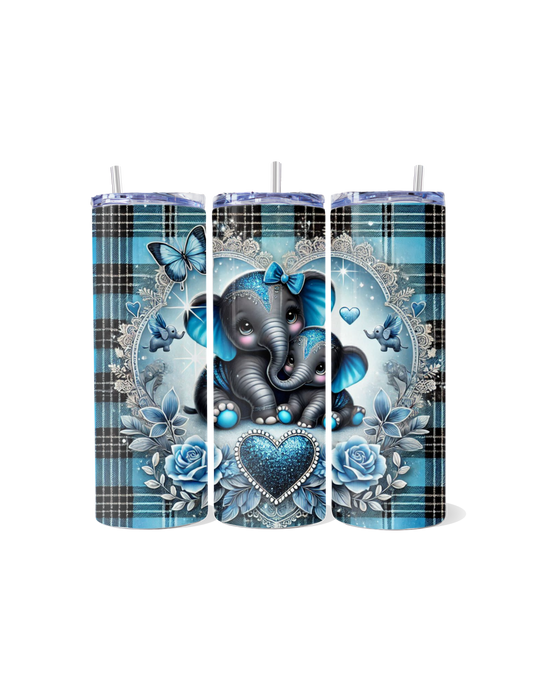 "Mama and Baby Elephant Tumbler: A Heartwarming Bond in Every Sip"