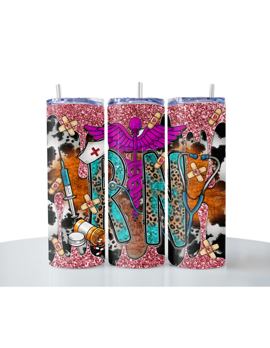 RN: Cowprint Style 20oz Tumbler